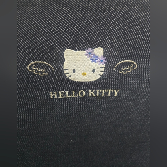 Hello Kitty Sanrio Y2K Denim Carry On Suitcase Unique Rare - Picture 3 of 16